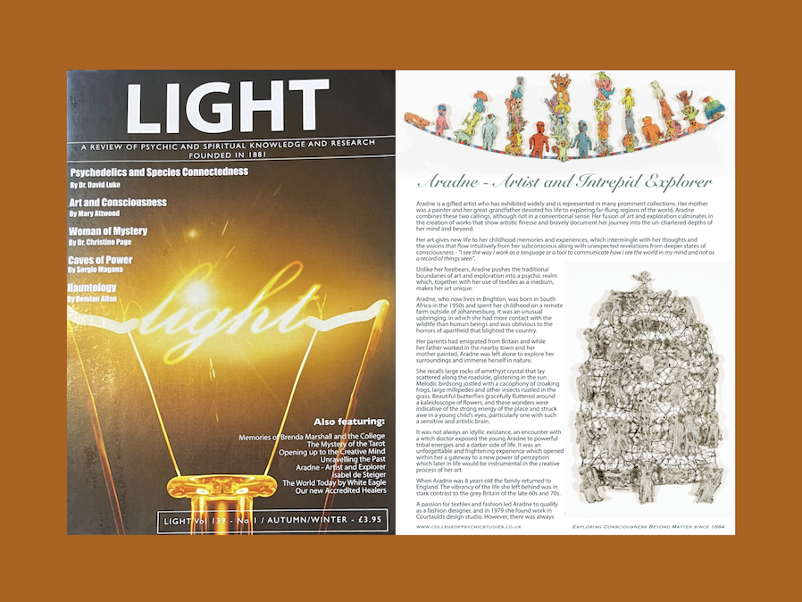 Aradne article by Vivienne Roberts in Light Magazine